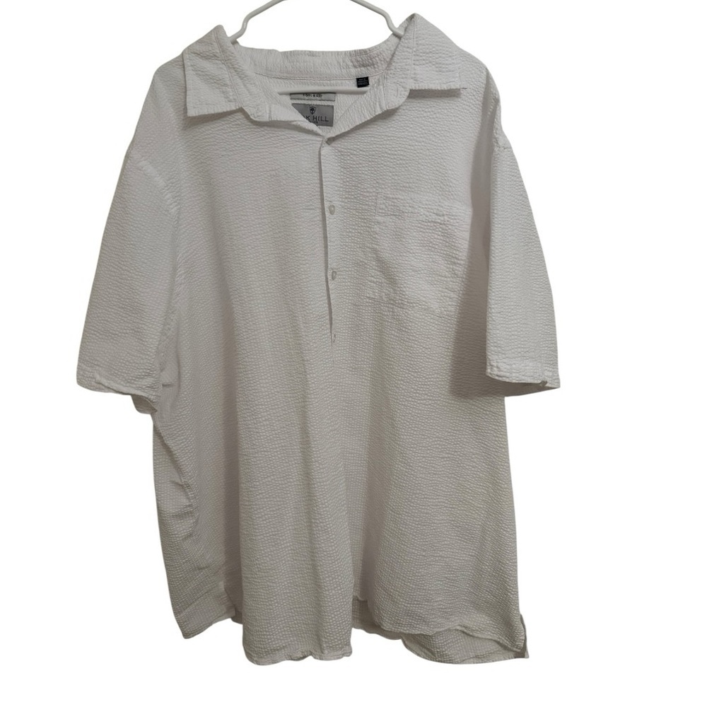 Oak Hill Cool & Dry White Textured Short Sleeve Shirt Mens 3XL